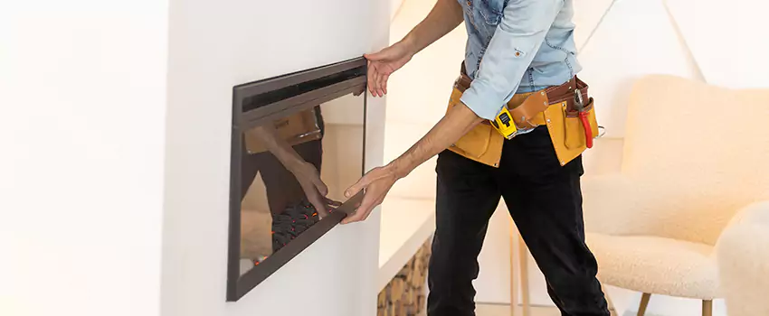 Metal Fireplace Installation in Belmont, California