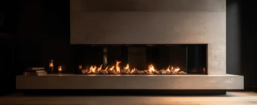 Gas Fireplace Ember Bed Design Services in Belmont, California