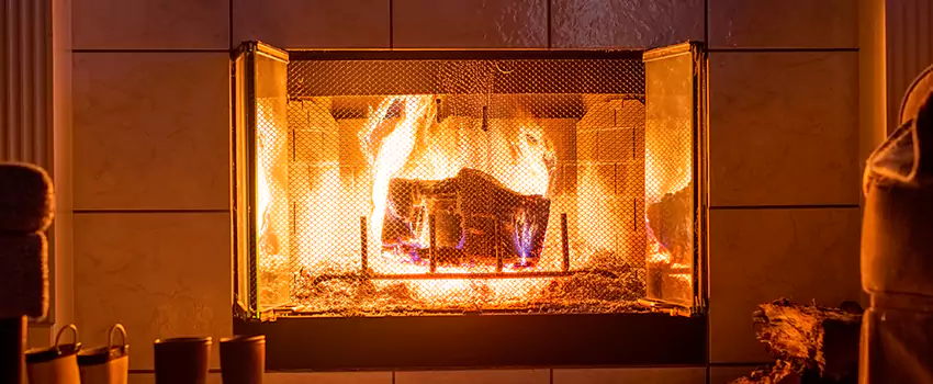 Mendota Hearth Landscape Fireplace Installation in Belmont, California