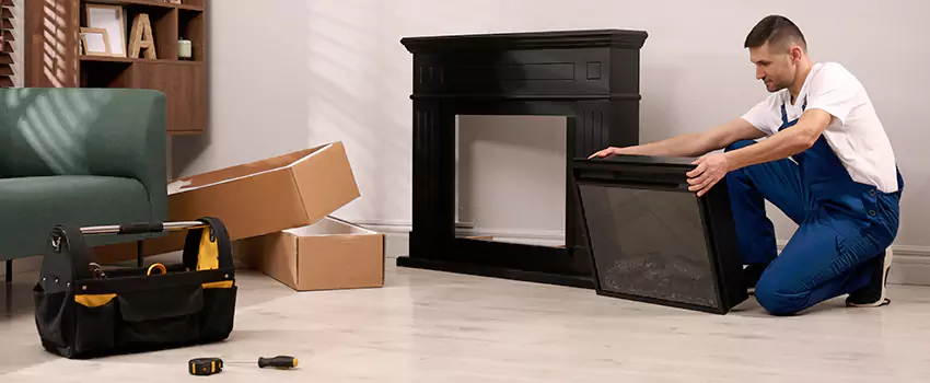 Old Rusted Metal Fireplace Repair And Replacement in Belmont, CA